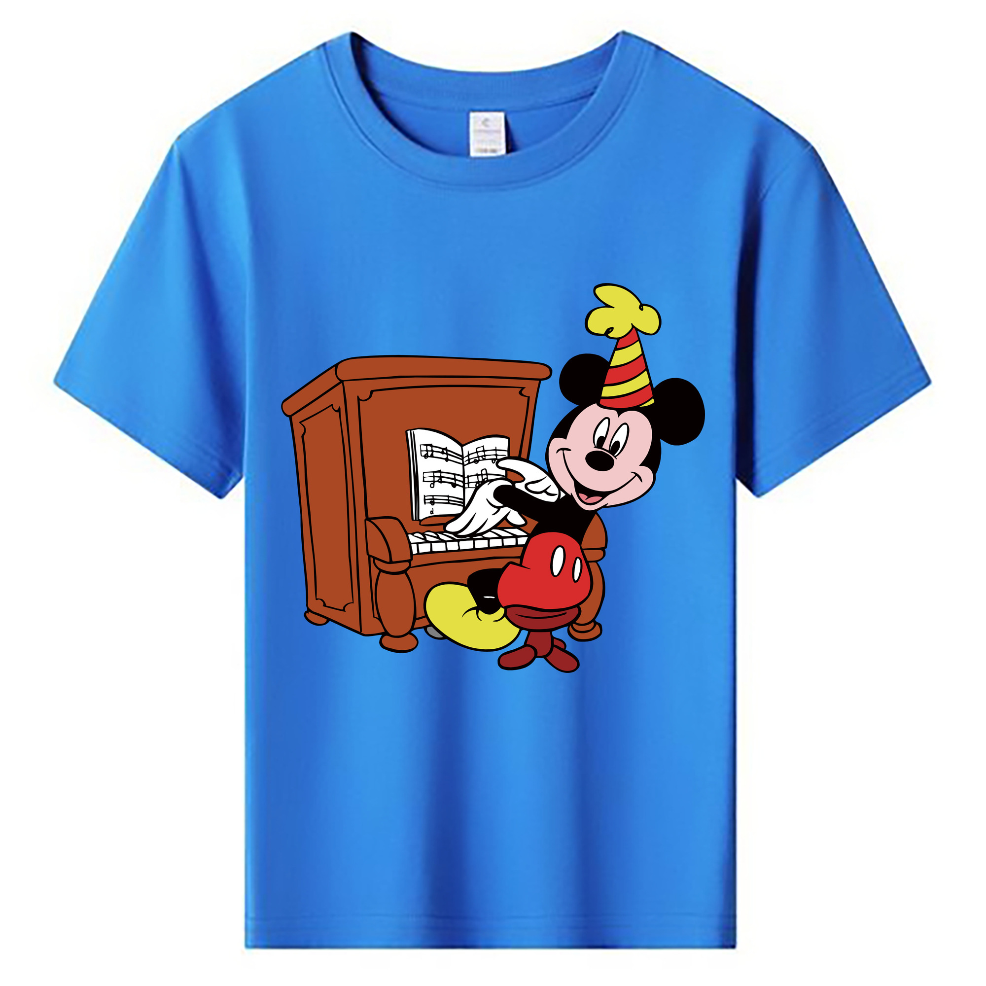 ミッキーマウス Mickey Mouse 綿100％キッズTシャツ（フロントプリント）